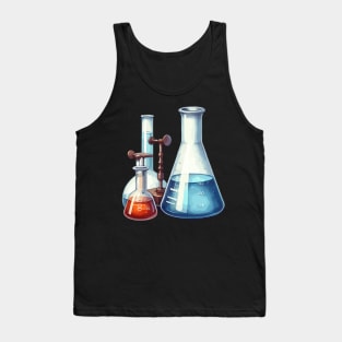 Chemistry Bunsen and Beakers Tank Top